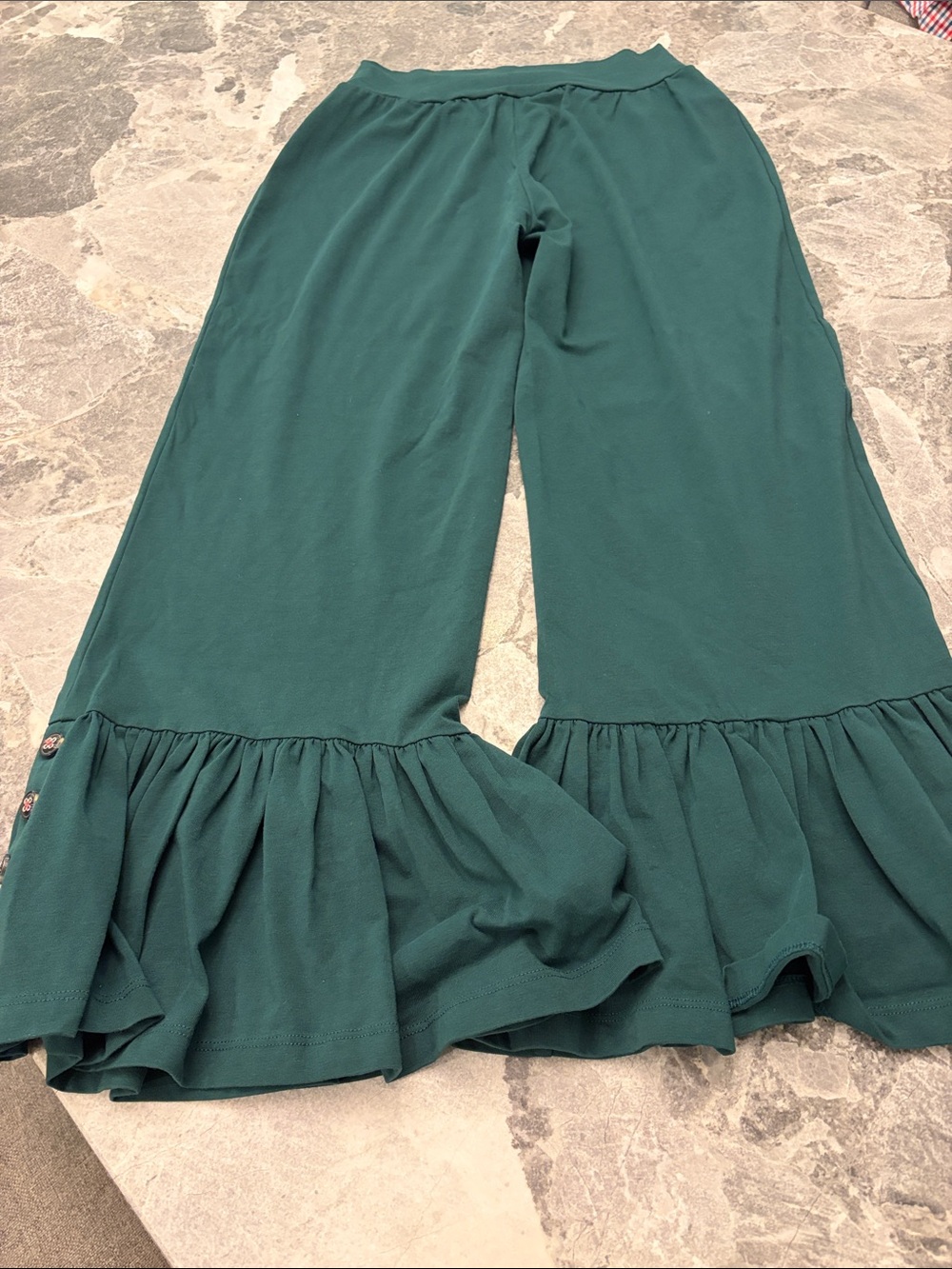 Matilda Jane Green High-Low Ruffle Skirt with Button Trim - Picture 5 of 5